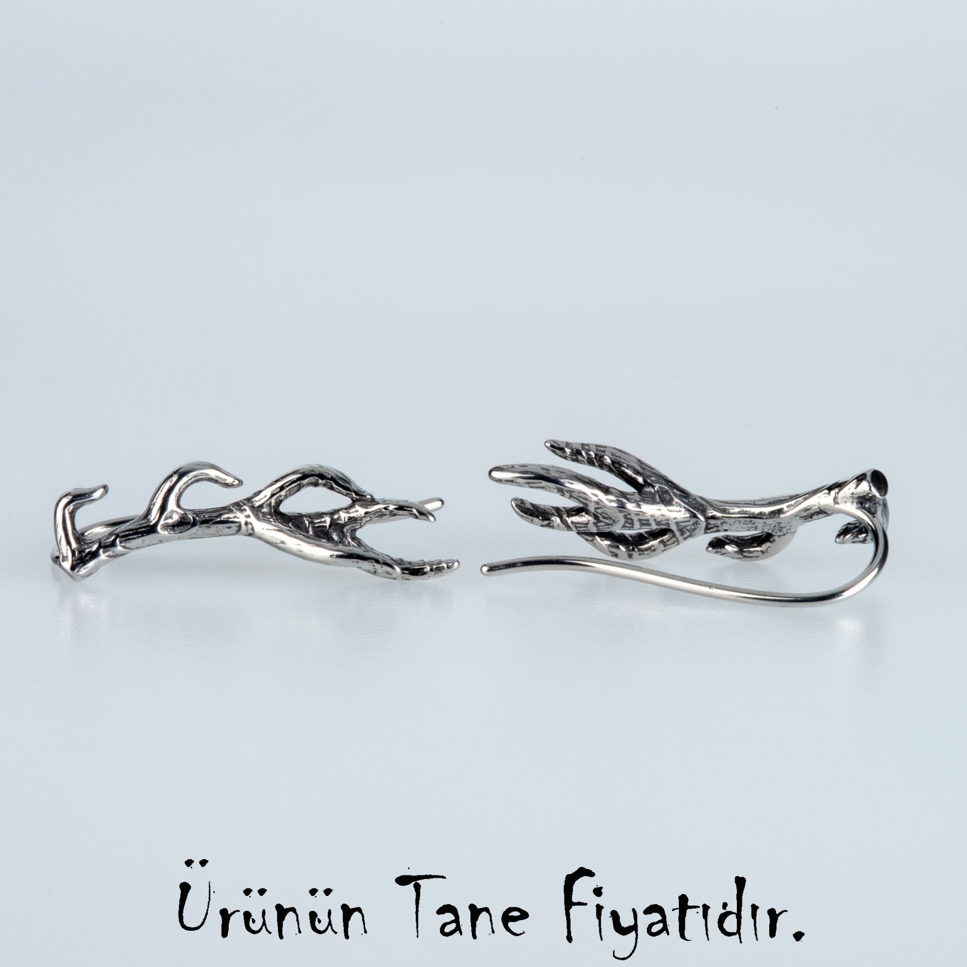Steel Gothic Branch Earring-Single