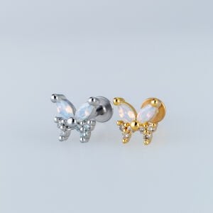 Piercing Tragus Kelebek Sarı