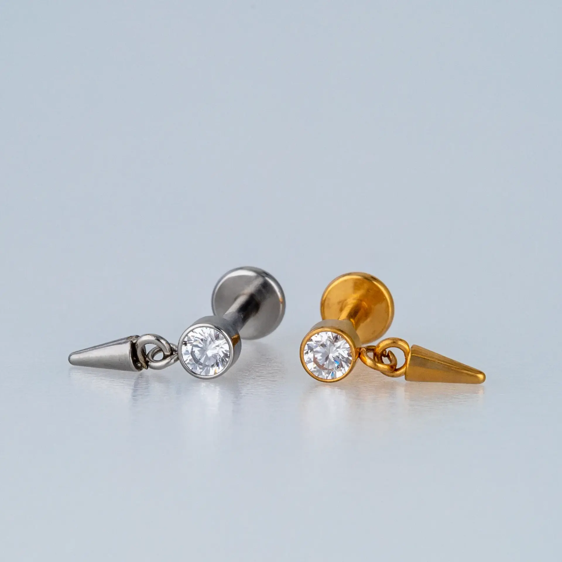Toptan Piercing Çelik Tragus Helix Sarı