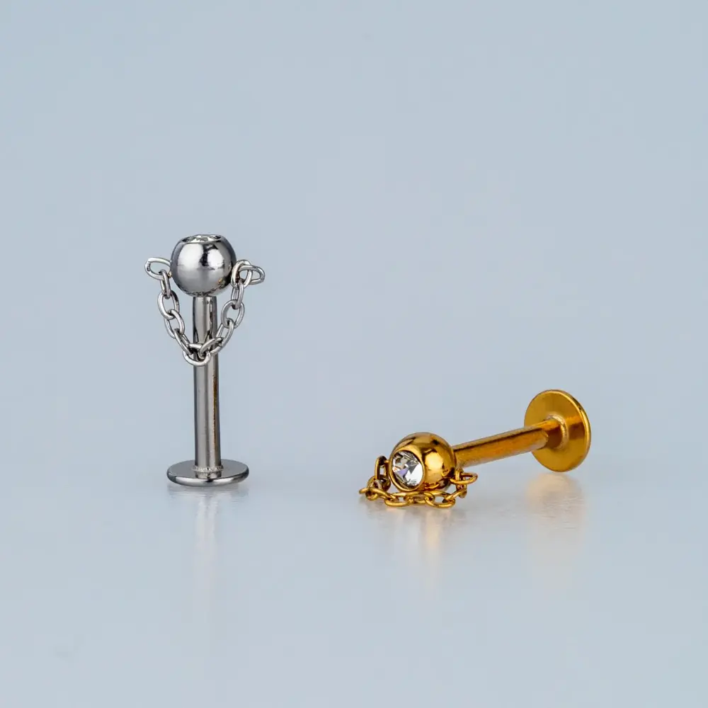 Toptan Piercing Çelik Tragus Helix Beyaz
