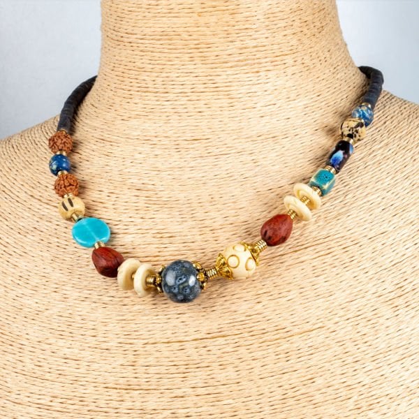 Ethnic Necklace-Natural Stone 45cm