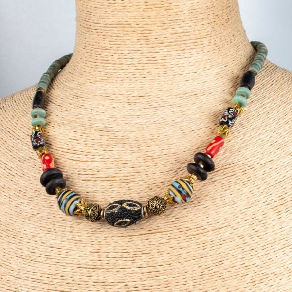 Etnik Kolye-Doğal Taş 45cm