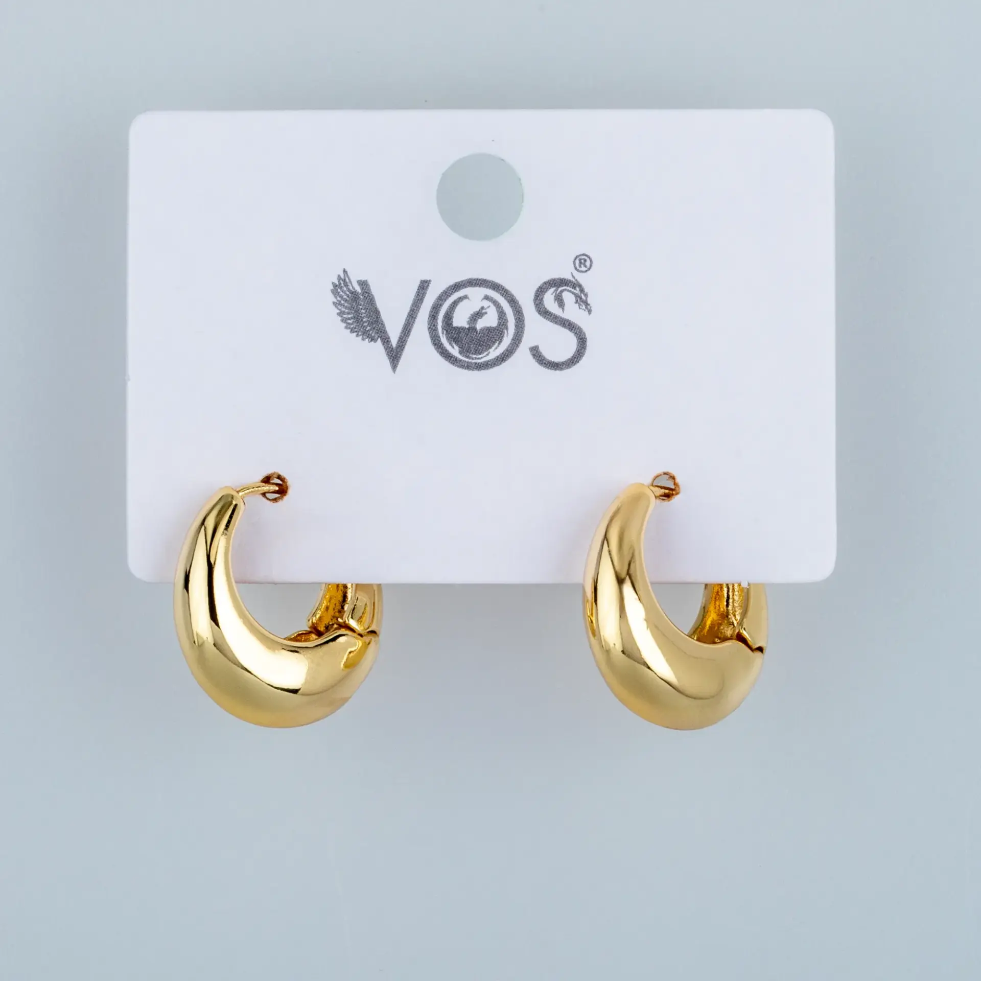 Vos Jewelry 14K Tırnaklı Halka Küpe