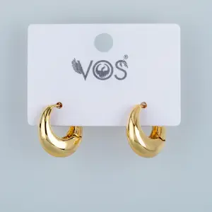 Vos Jewelry 14K Tırnaklı Halka Küpe