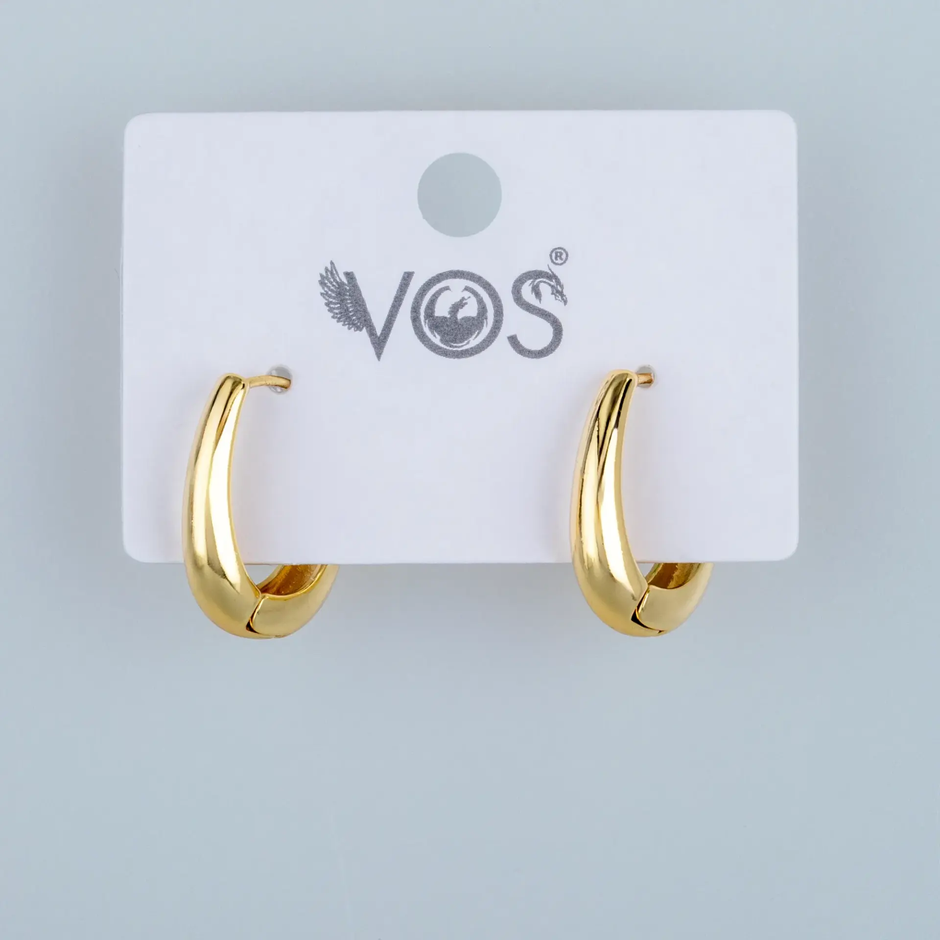 Vos Jewelry 14K Tırnaklı Halka Küpe
