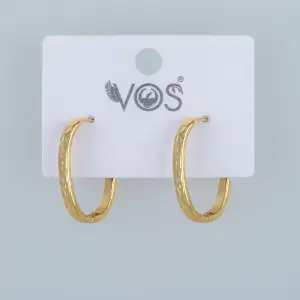 Vos Jewelry 14K Tırnaklı Halka Küpe