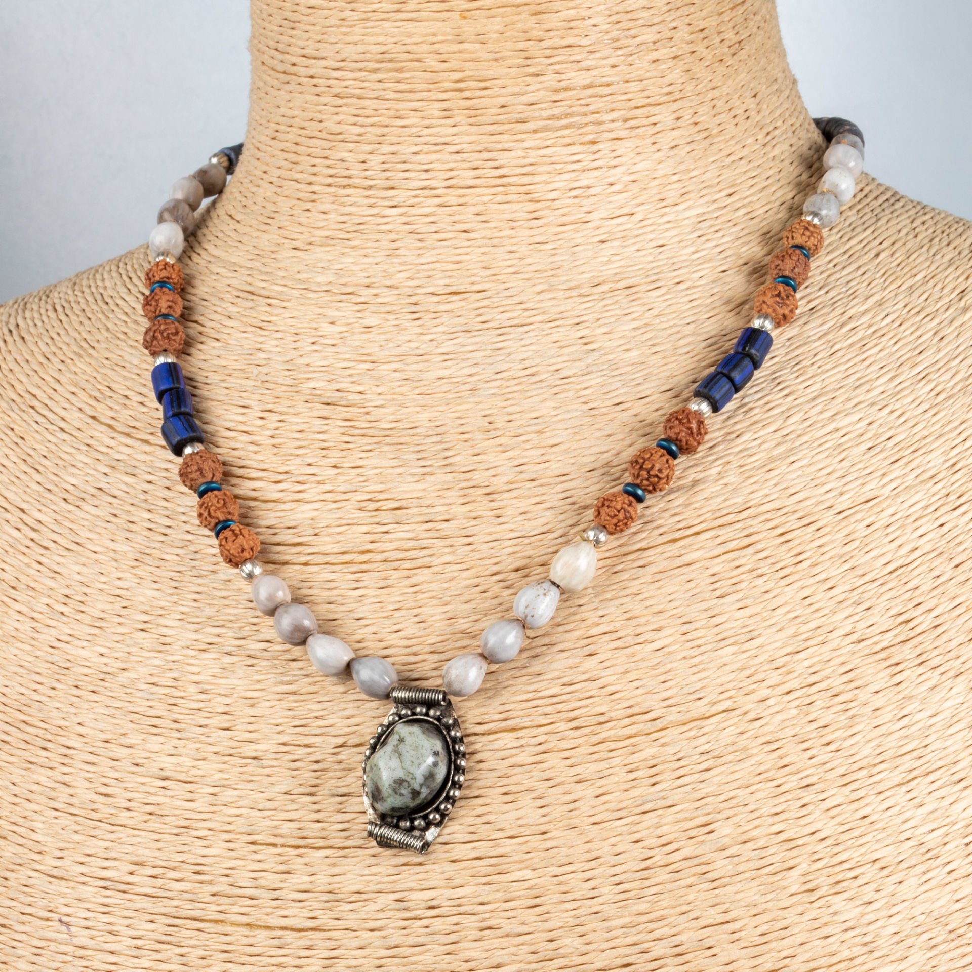 Etnik Kolye-Doğal Taş 45cm