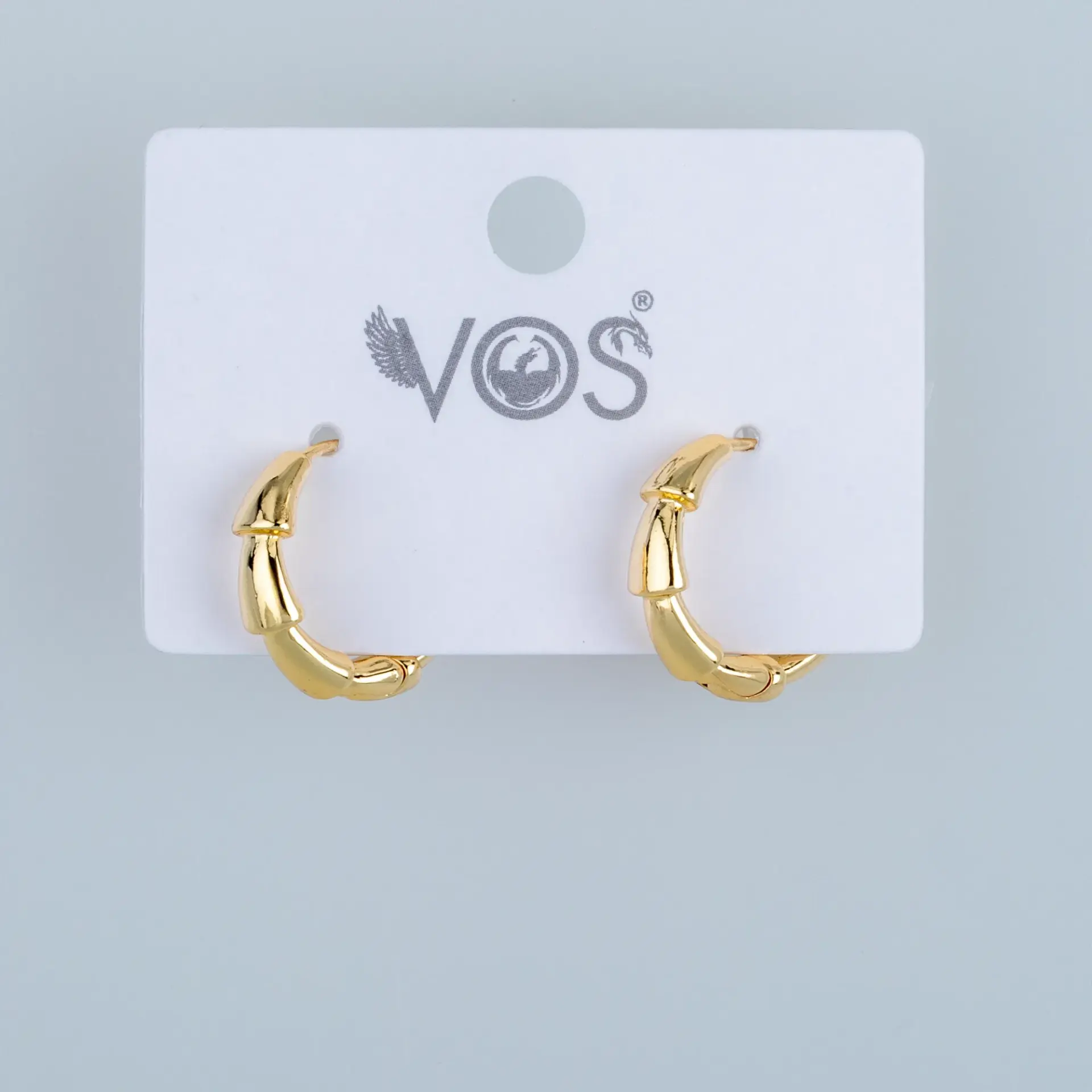 Vos Jewelry 14K Tırnaklı Halka Küpe