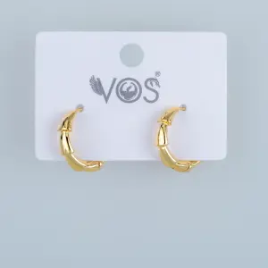 Vos Jewelry 14K Tırnaklı Halka Küpe