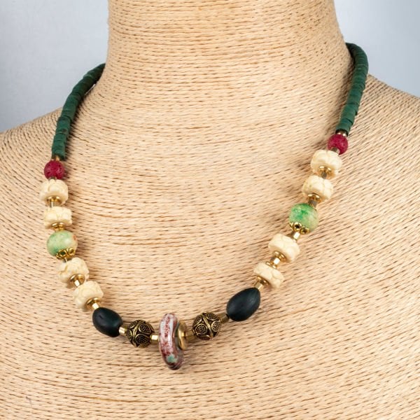 Ethnic Necklace-Natural Stone 50cm