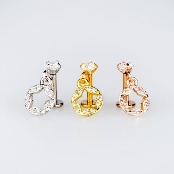 Toptan 316L Çelik Barlı Piercing Tragus Yıldız