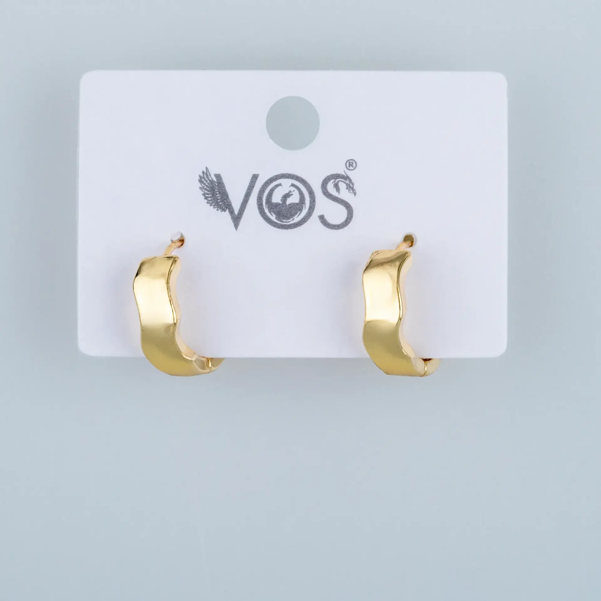 Vos Jewelry 14K Tırnaklı Halka Küpe