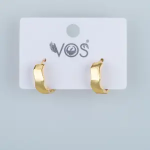 Vos Jewelry 14K Tırnaklı Halka Küpe