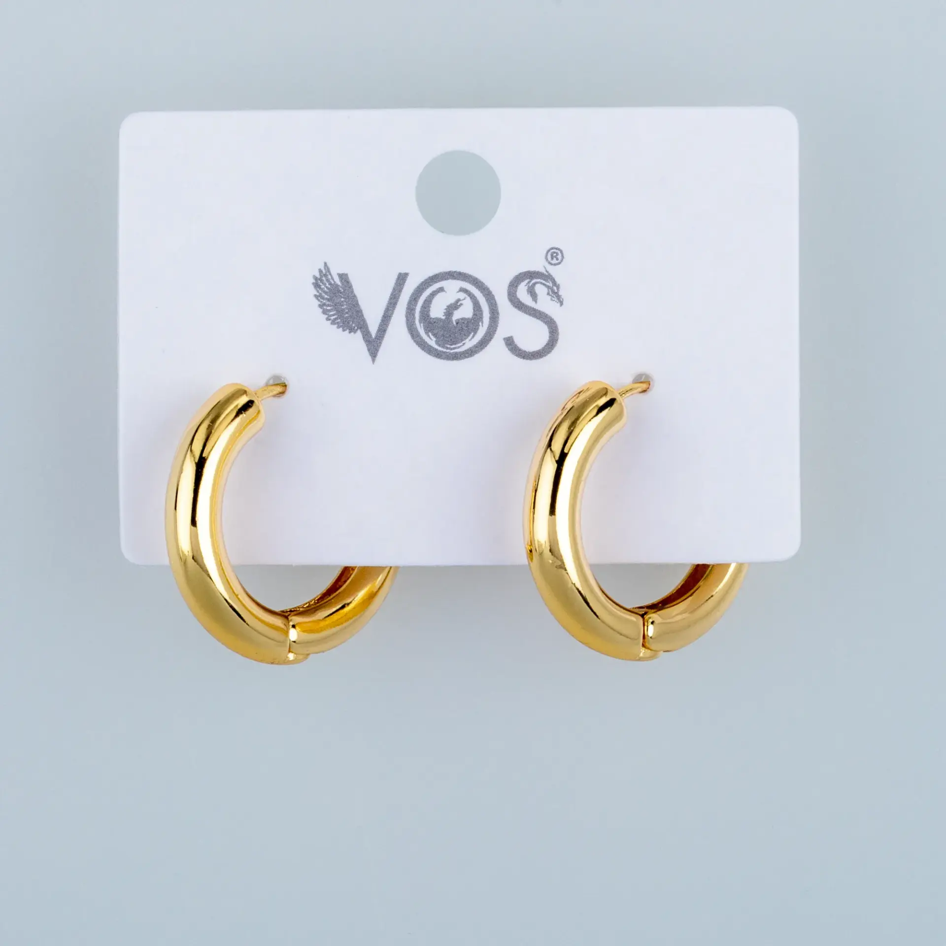 Vos Jewelry 14K Tırnaklı Halka Küpe