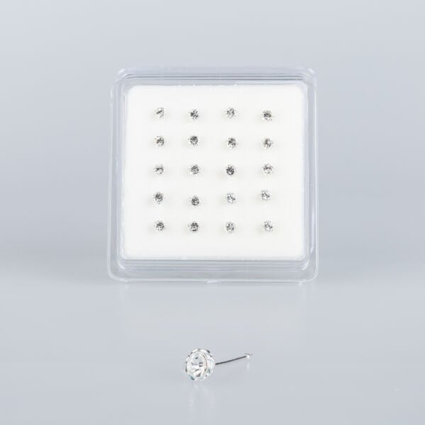 Nose Ring Package 3mm Round Stone