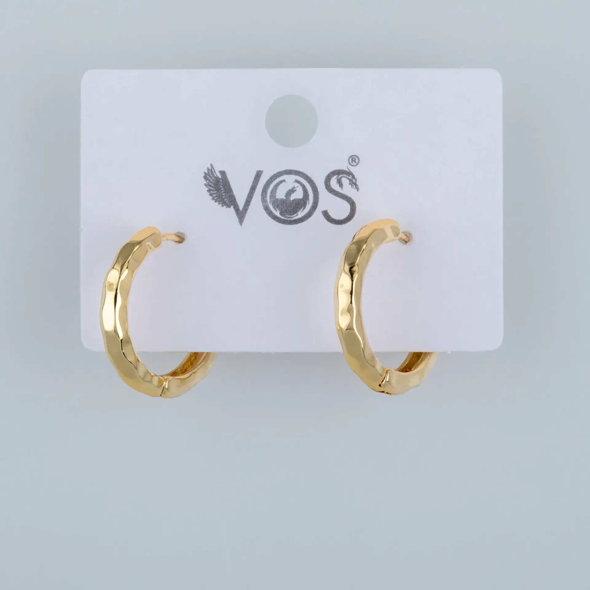 Vos Jewelry 14K Tırnaklı Halka Küpe