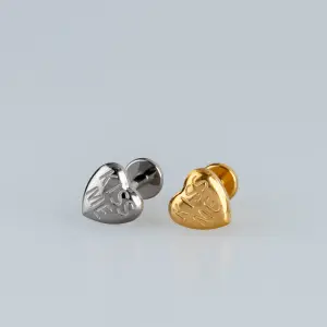 Toptan G23 Titanyum Kiss Me Piercing Beyaz 8mm