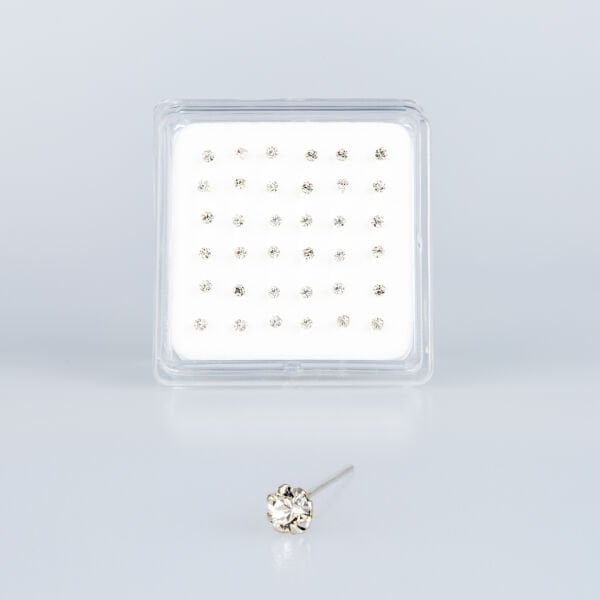 Nose Ring Package 2.5mm Round Stone
