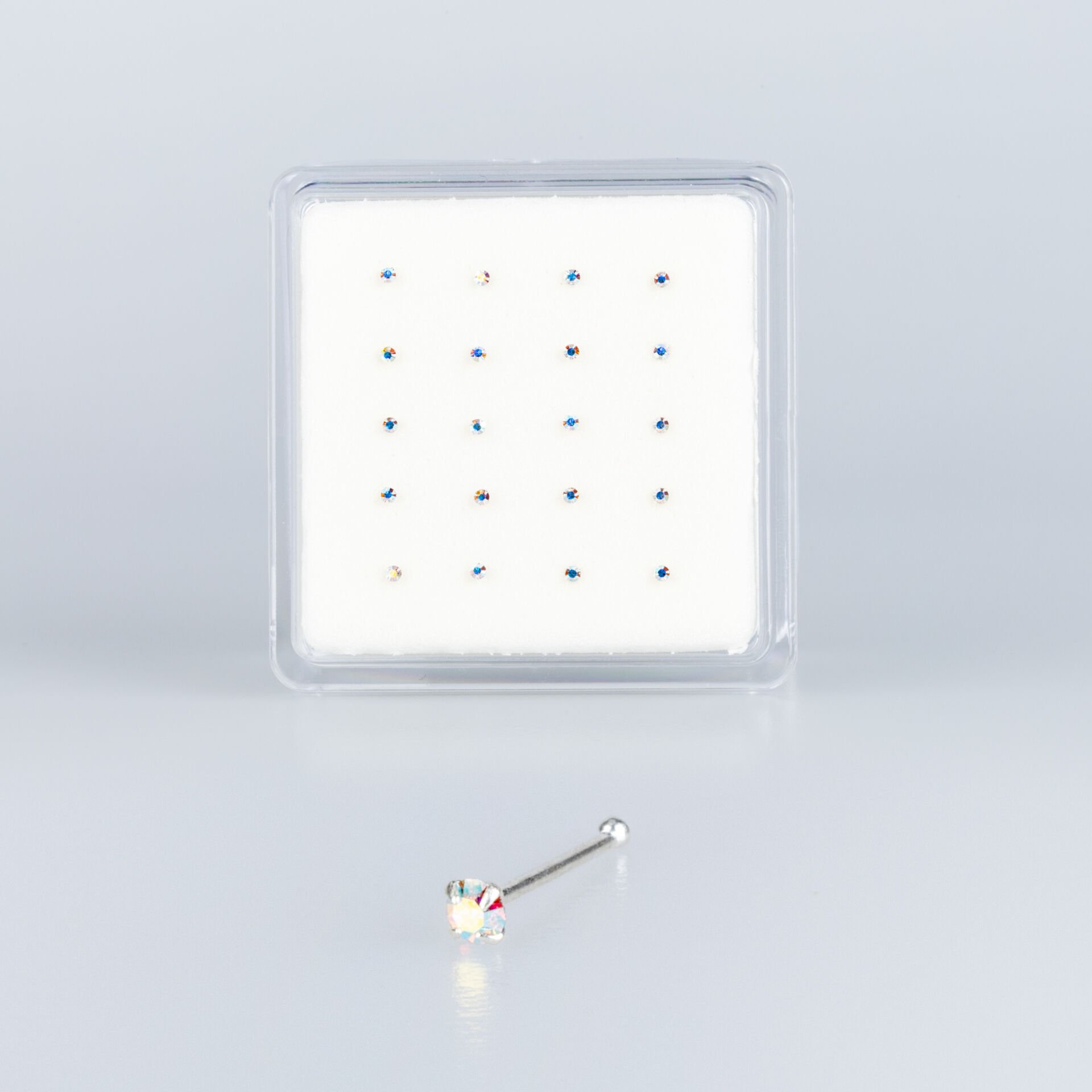 Nose Ring Package 1.8mm Round Stone