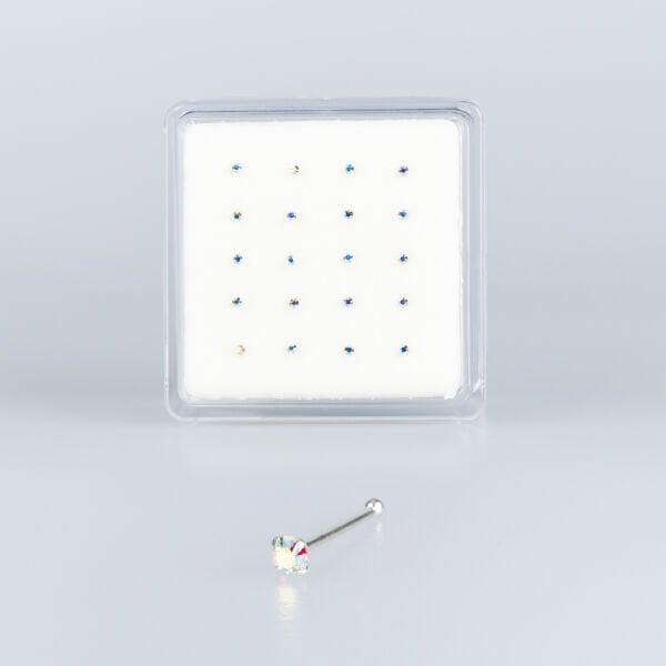 Nose Ring Package 1.8mm Round Stone
