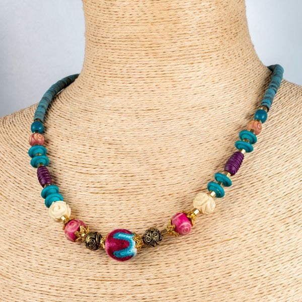 Etnik Kolye-Doğal Taş 50cm