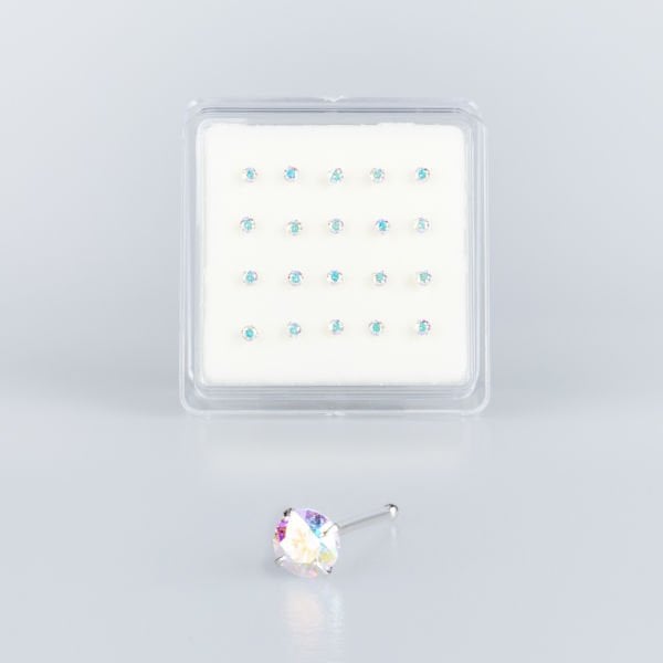 Nose Ring Package 3mm Round Stone