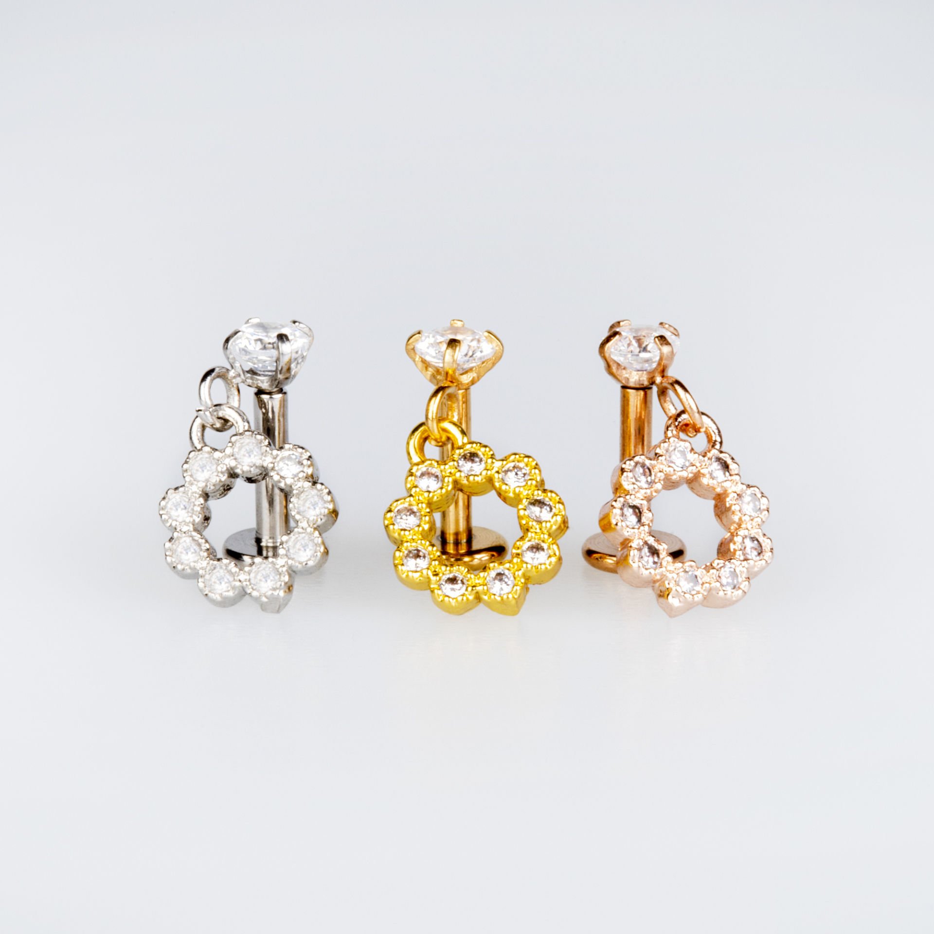 Toptan 316L Çelik Barlı Piercing Tragus