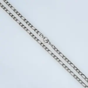 Toptan Erkek 316L Çelik Zincir Kolye 4mm Beyaz