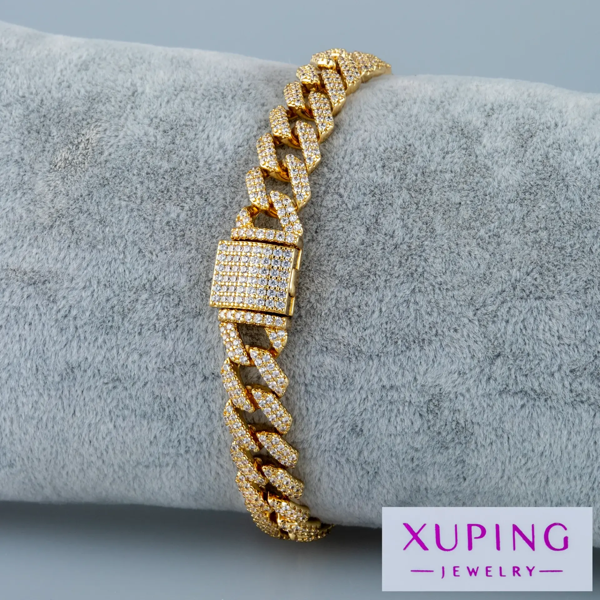 Xuping Jewelry 14K Cuban Zincir Bileklik