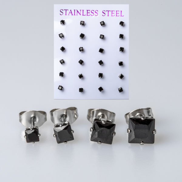 Steel Stone Earrings Package