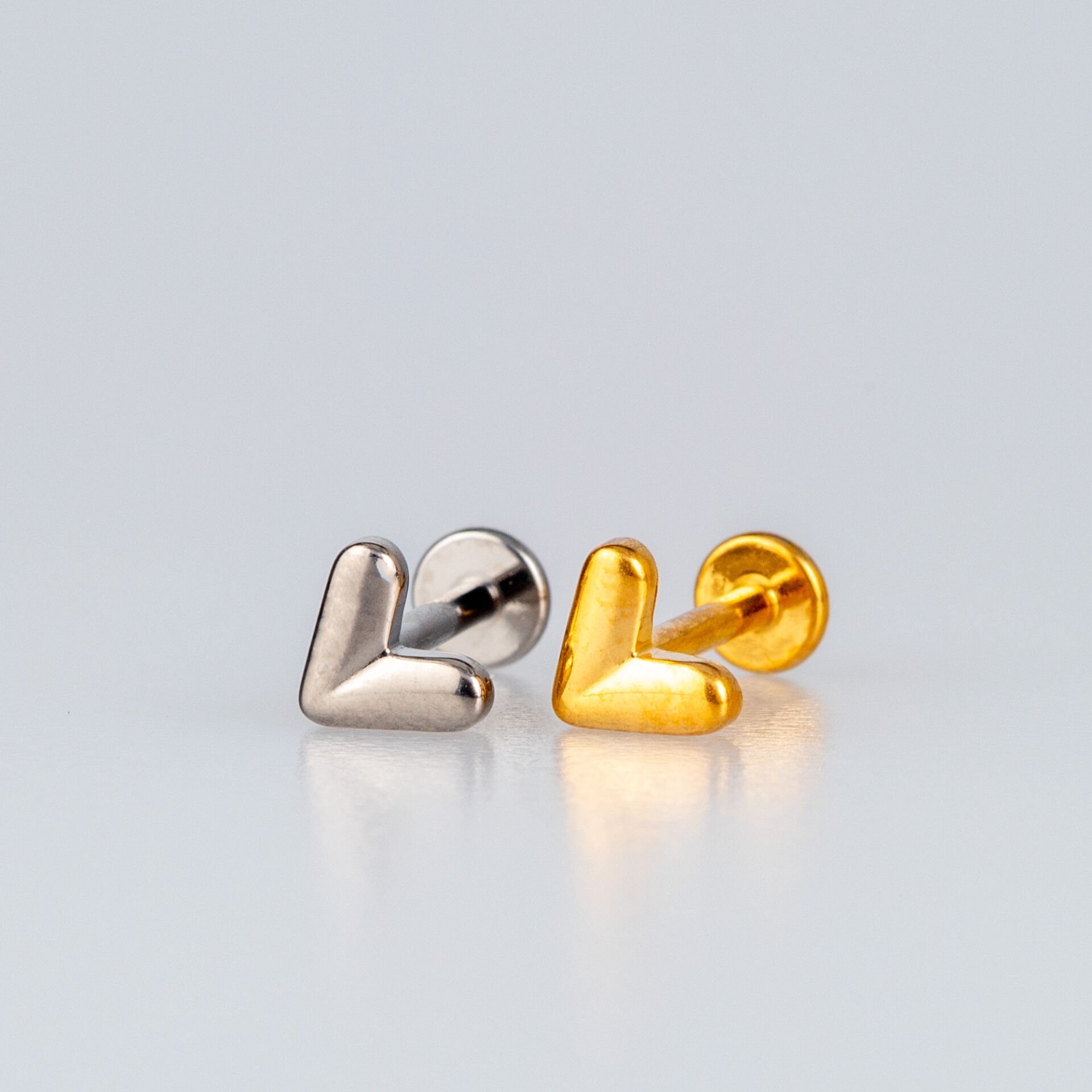 Piercing Titanyum Tragus Kalp Sarı