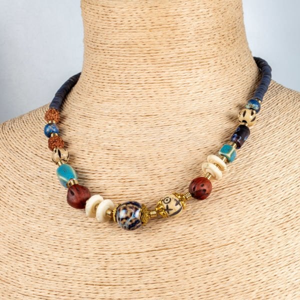 Ethnic Necklace-Natural Stone 45cm
