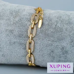Xuping Jewelry 14K Oval Halkalı Taşlı Bileklik