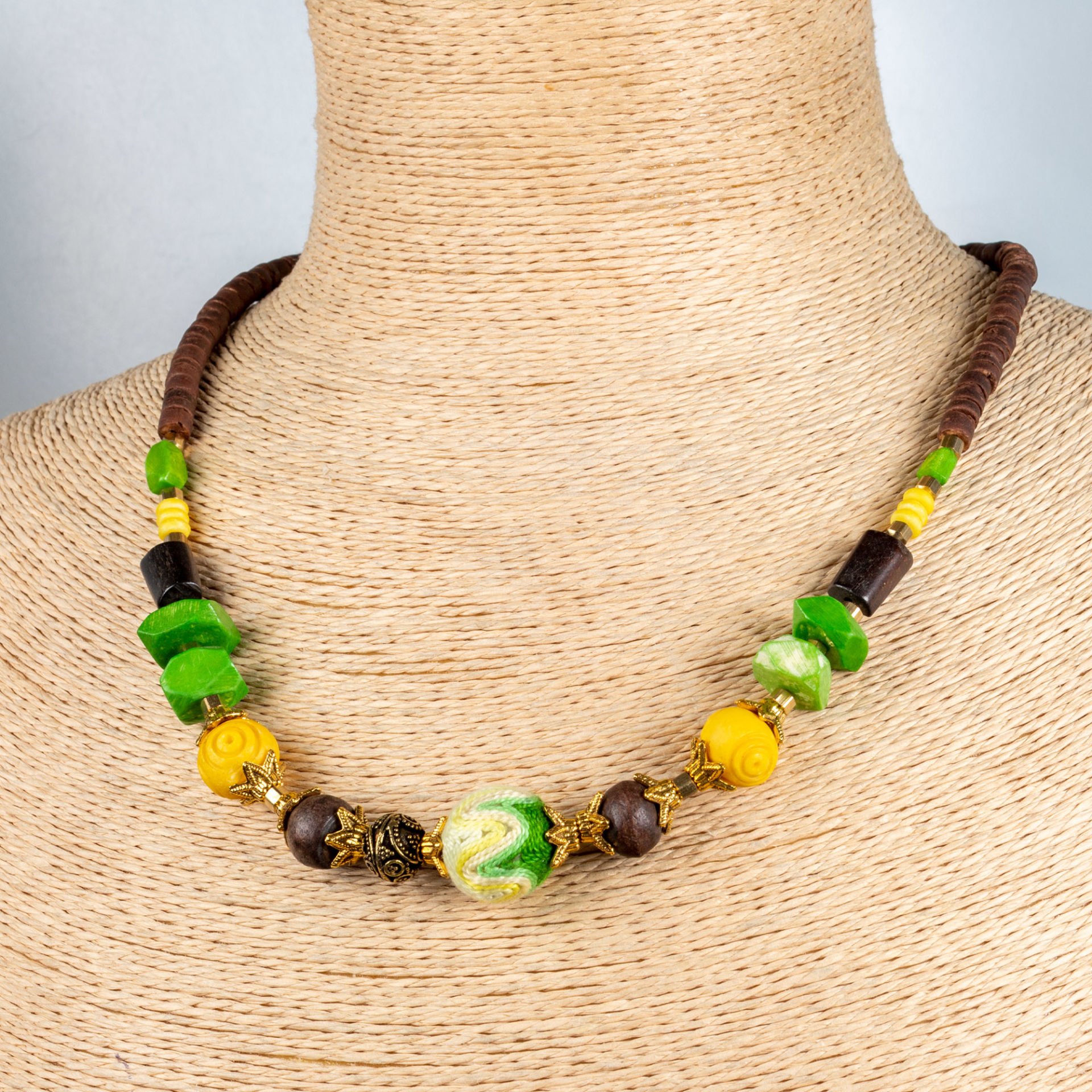 Ethnic Necklace-Natural Stone 50cm