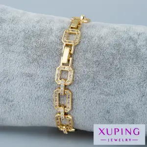 Xuping Jewelry 14K Modern Zincir Tasarım Taşlı Bileklik