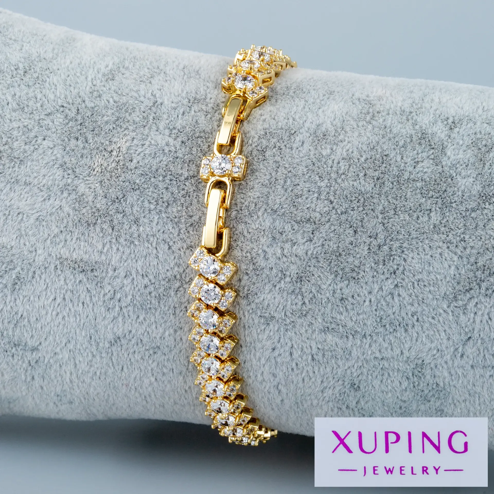 Xuping Jewelry 14K Tam Taşlı Bileklik