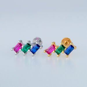 Piercing Tragus Helix Sutun Taş Beyaz