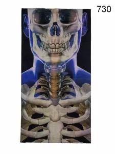 Toptan Anatomik İskelet ve Kafatası Baskılı Dikişsiz Boyunluk