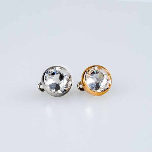 Piercing Titanyum Dermal 7mm Taş Beyaz