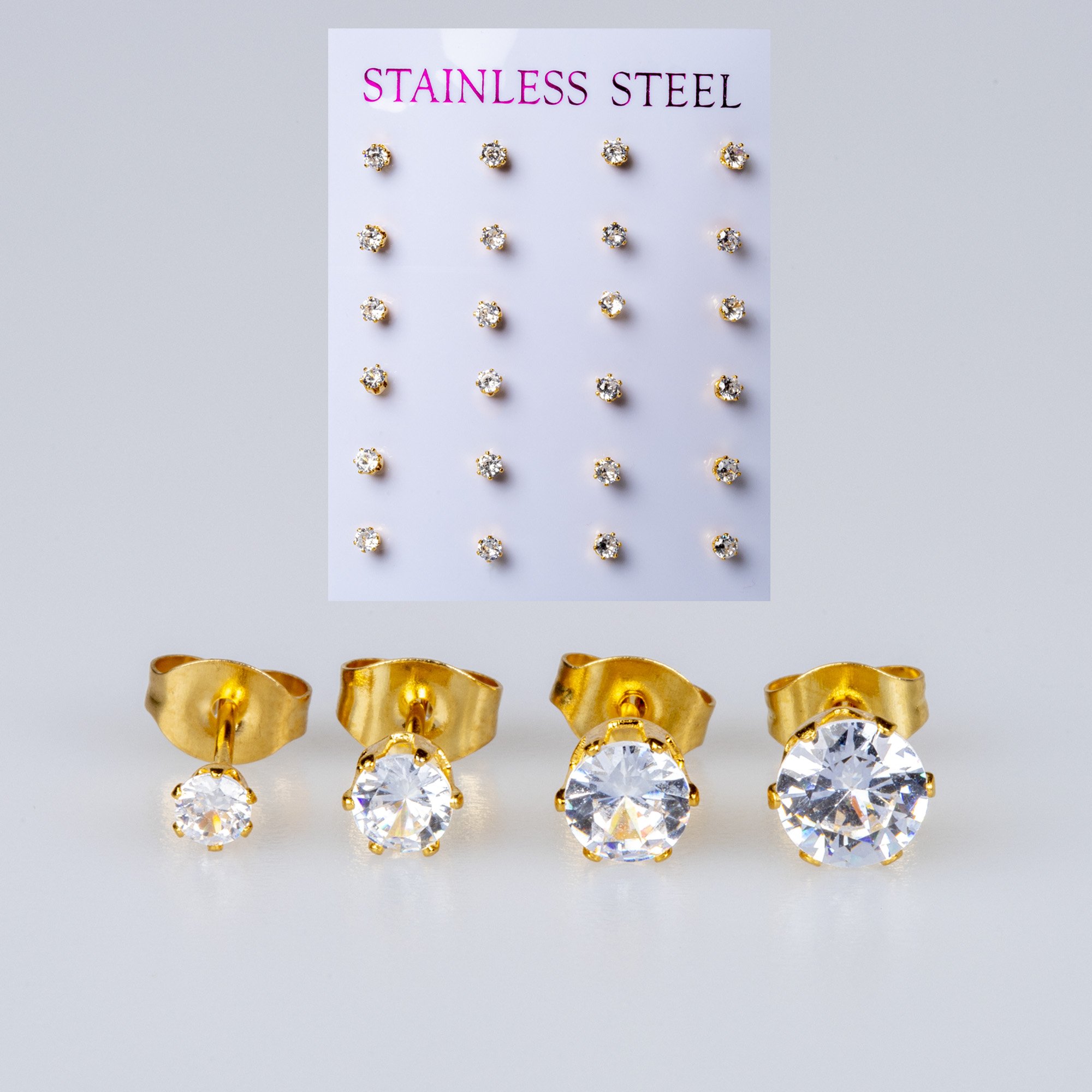 Steel Stone Earrings Package