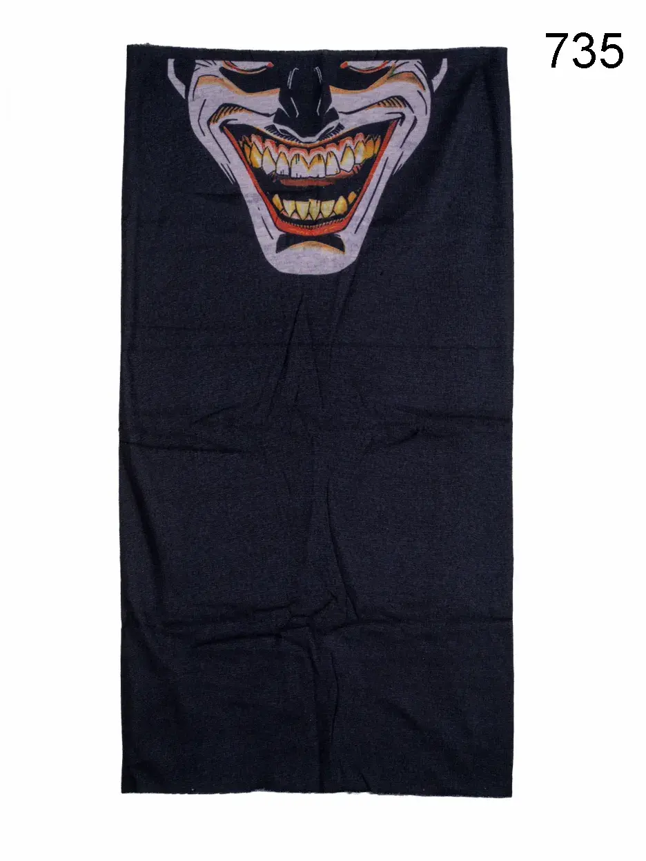 Toptan Joker Gülen Yüz Baskılı Dikişsiz Boyunluk