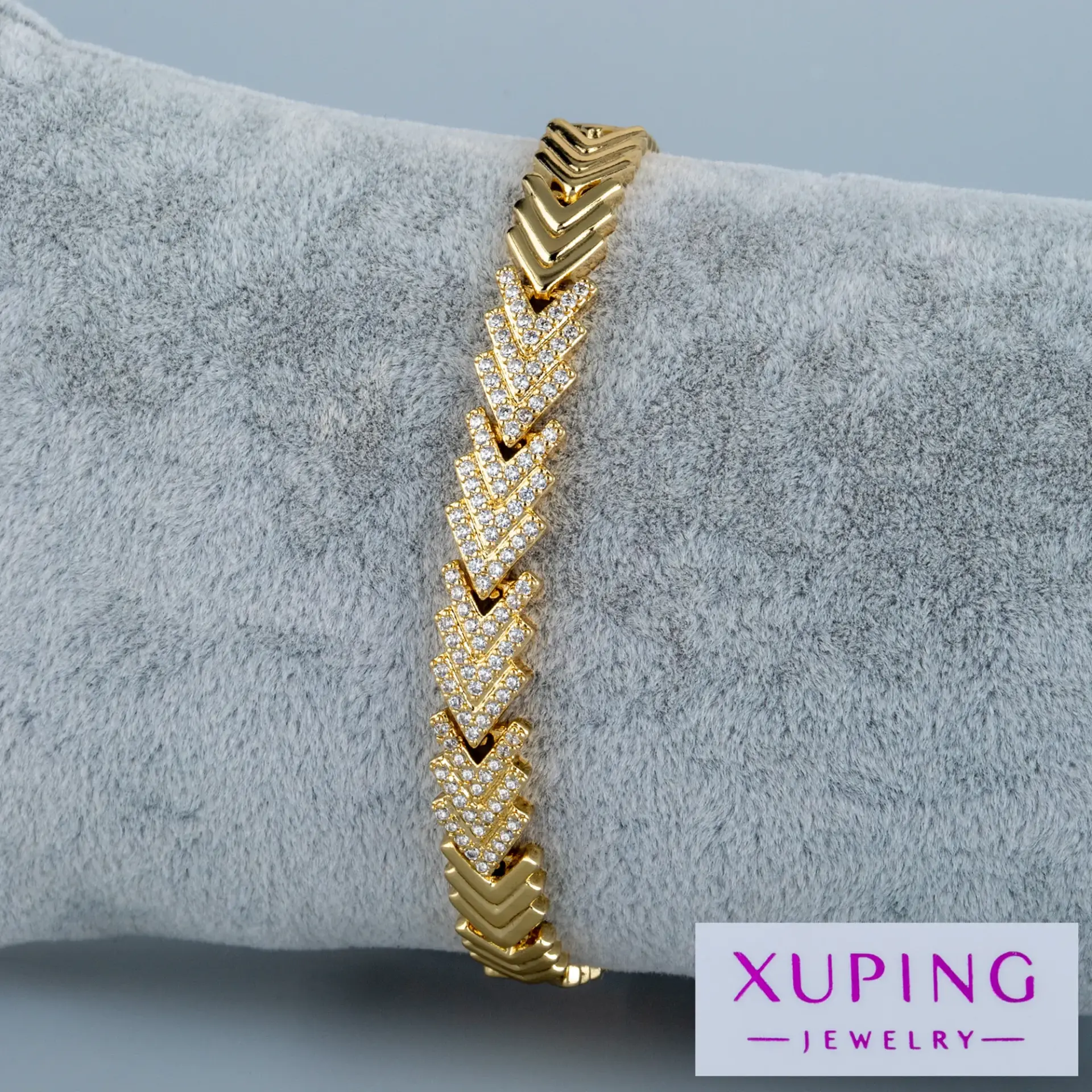 Xuping Jewelry 14K Taşlı Zincir Bileklik