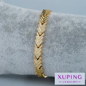Xuping Jewelry 14K Taşlı Zincir Bileklik