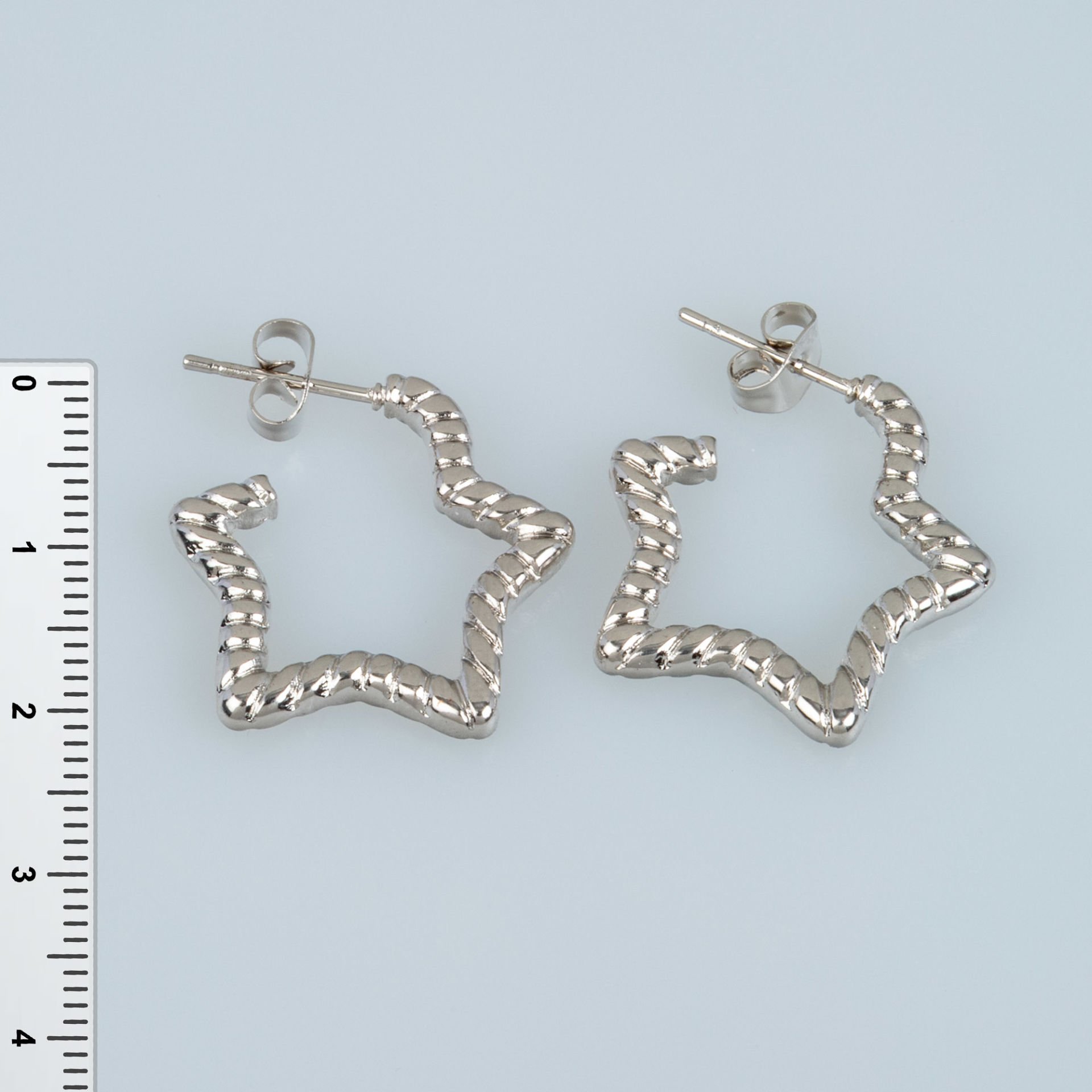 Steel Earring Star Pair