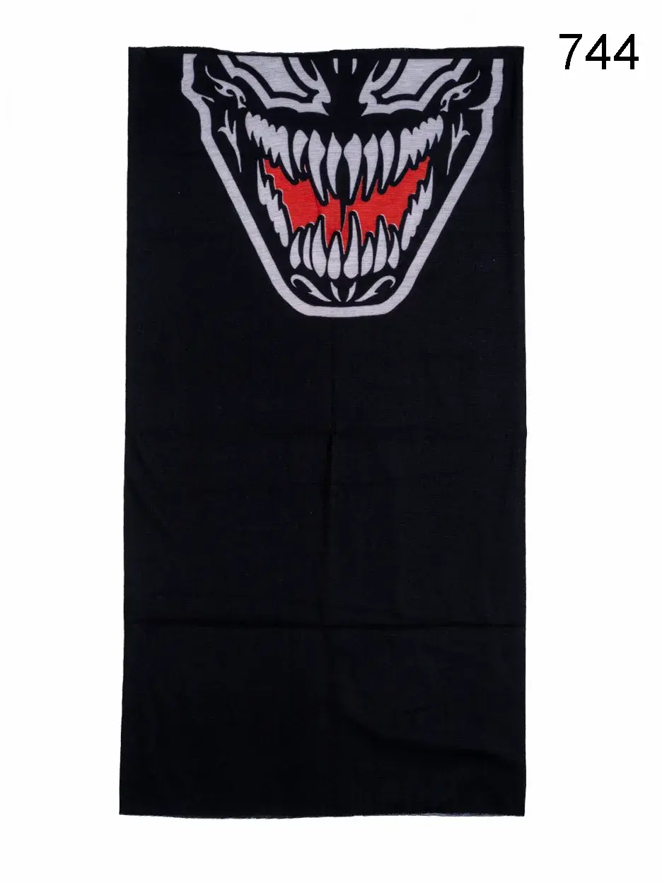 Toptan Venom Canavar Ağzı Baskılı Dikişsiz Boyunluk