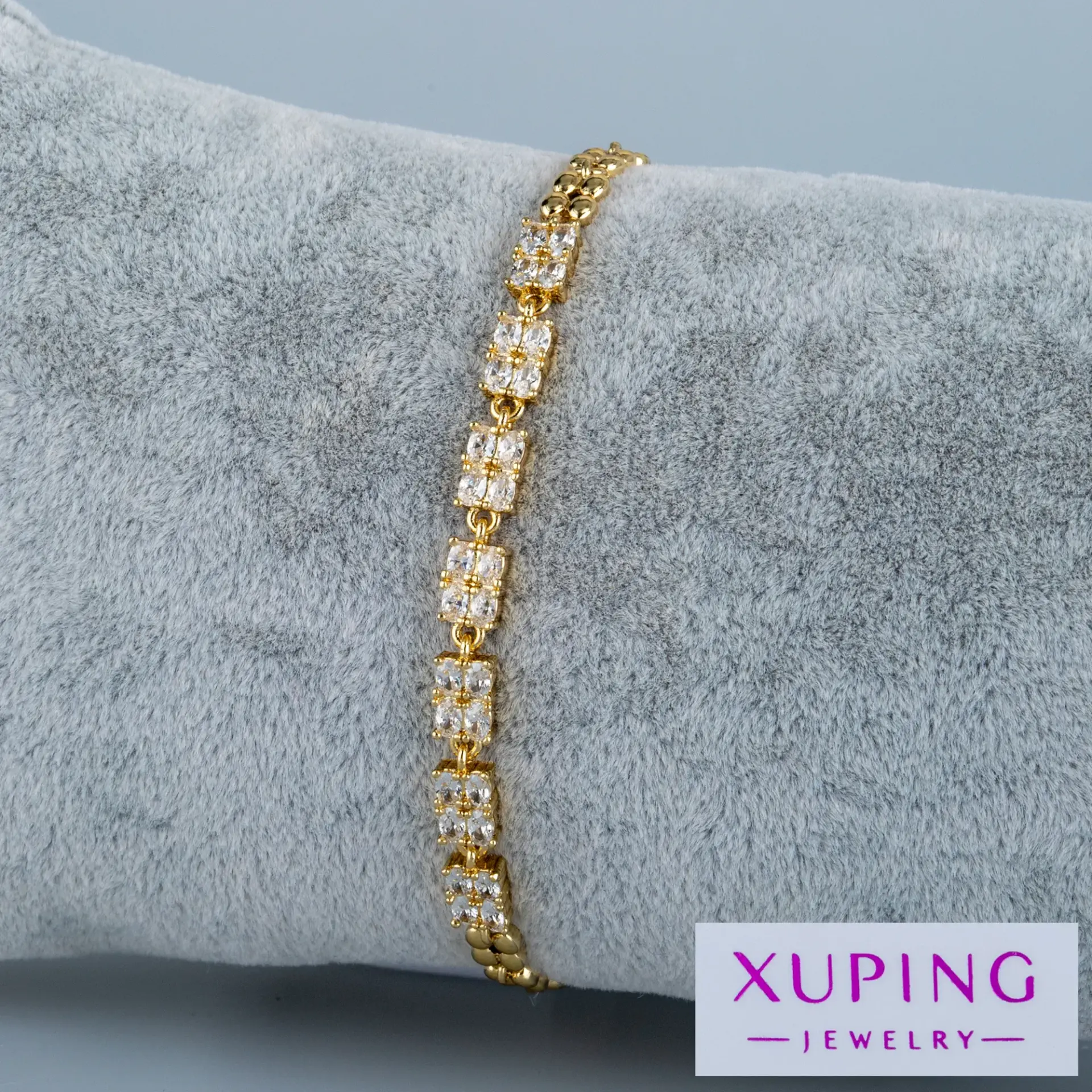 Xuping Jewelry 14K Taşlı Zincir Bileklik