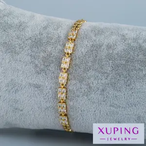 Xuping Jewelry 14K Taşlı Zincir Bileklik