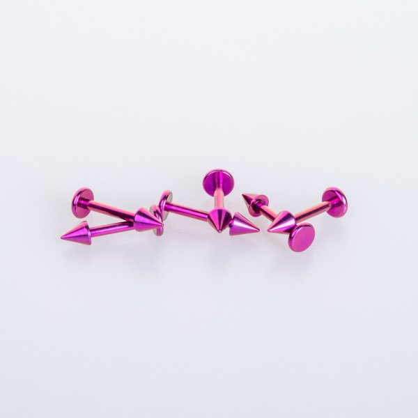 Piercing Titanyum Labret Spike Boy: 1.2x10x3mm