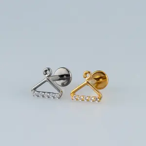 Toptan G23 Titanyum Askı Figürlü Piercing Beyaz 8mm