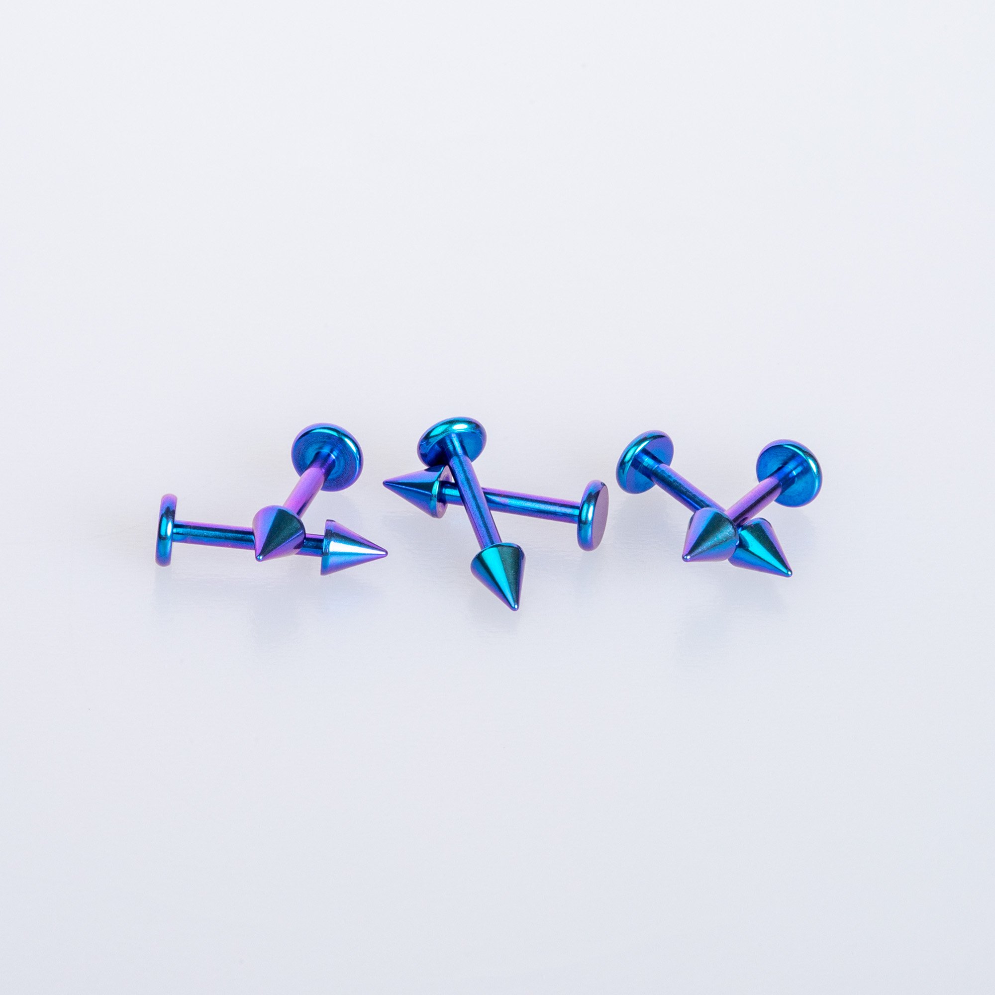 Piercing Titanyum Labret Spike Boy: 1.2x10x3mm